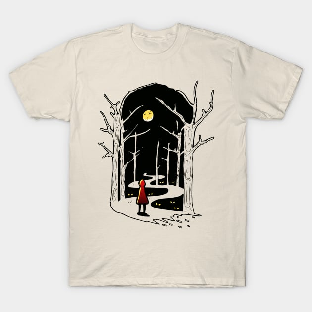 INTO THE WOODS (black and white) T-Shirt by Chofy87